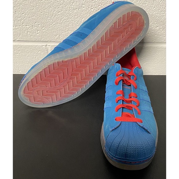 Adidas Superstar clam shell toe ART Q32969 Men's 13 Blue/red/clear - Picture 4 of 6